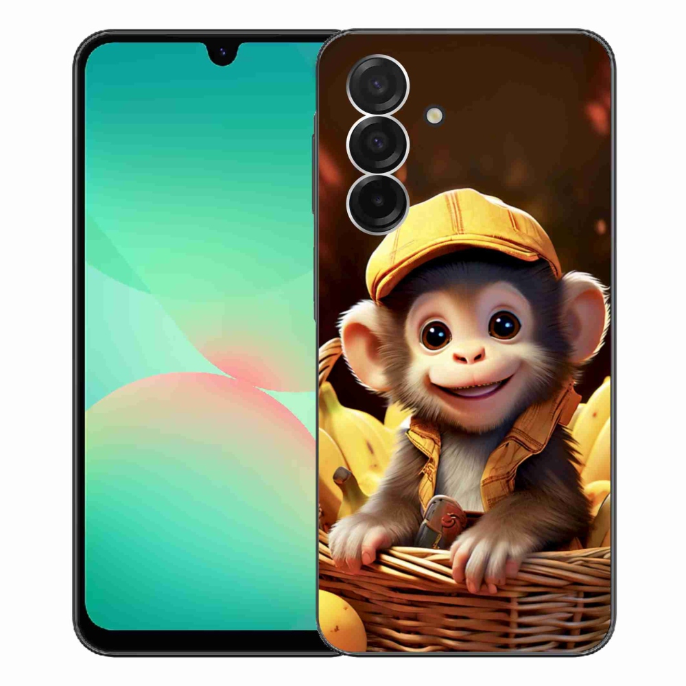 Gélový kryt mmCase na Samsung Galaxy A26 5G - opice v košíku