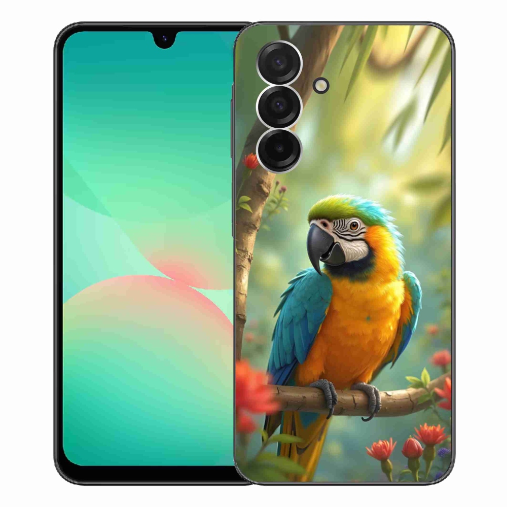 Gélový kryt mmCase na Samsung Galaxy A26 5G - papagáj ara modrožltá