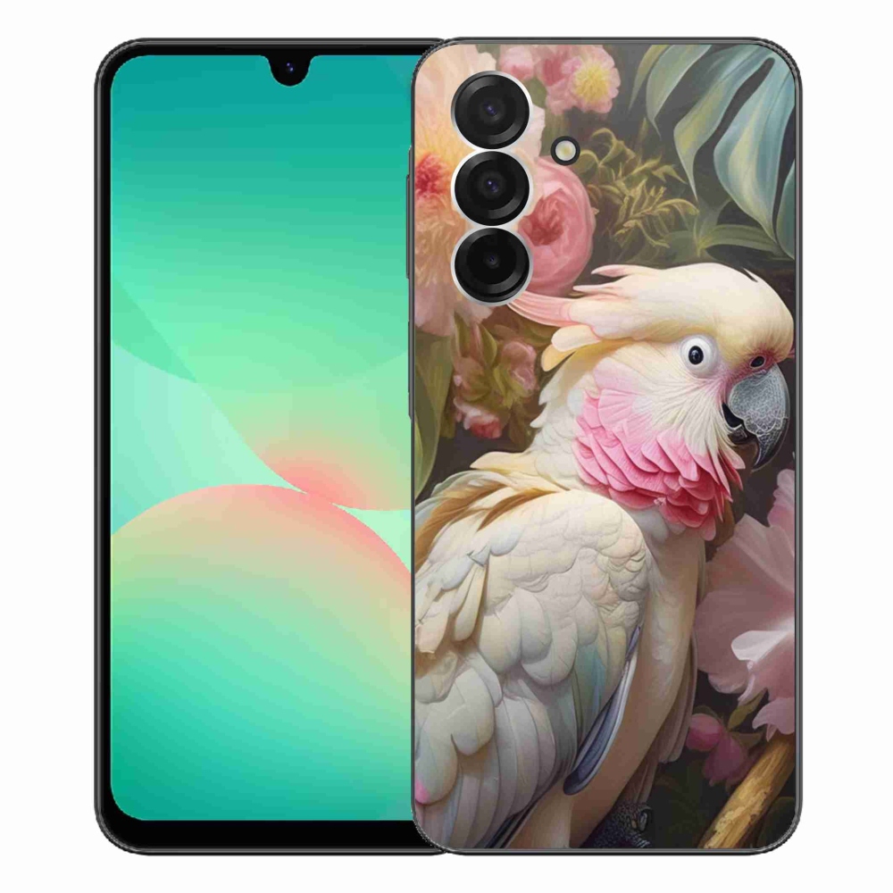 Gélový kryt mmCase na Samsung Galaxy A26 5G - papagáj kakadu ružový 2