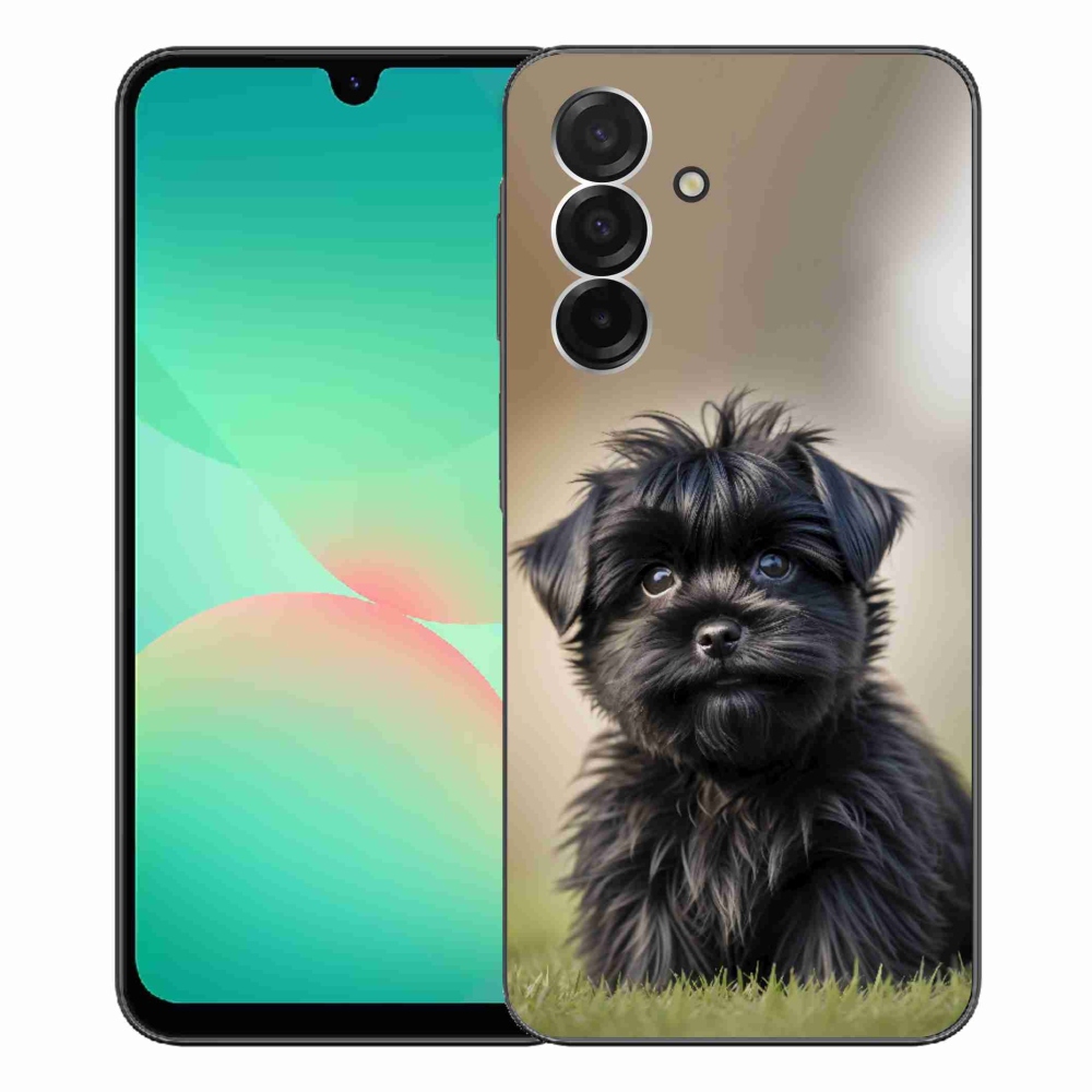 Gélový kryt mmCase na Samsung Galaxy A26 5G - roztomilý čierny psík