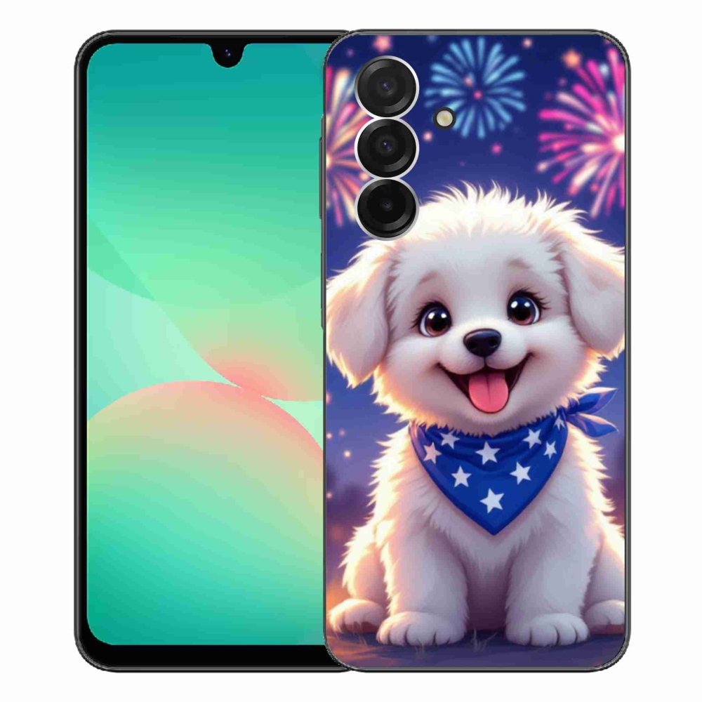 Gélový kryt mmCase na Samsung Galaxy A26 5G - slávnostné šteňa