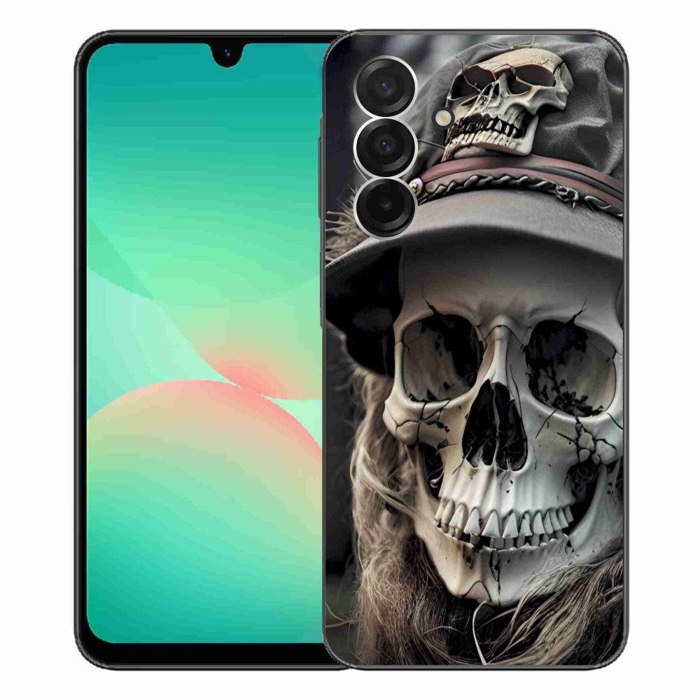 Gélový kryt mmCase na Samsung Galaxy A26 5G - temná lebka