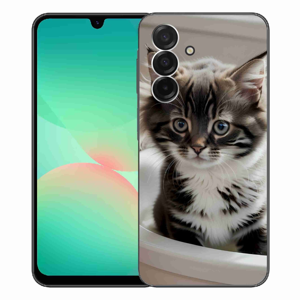Gélový kryt mmCase na Samsung Galaxy A26 5G - zvedavé mačiatko