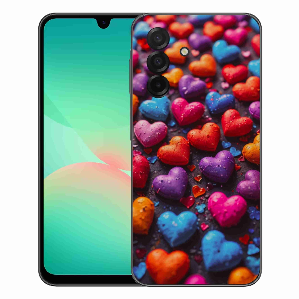 Gélový kryt mmCase na Samsung Galaxy A27 5G - farebné srdcia
