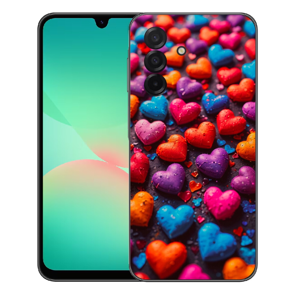 Gélový kryt mmCase na Samsung Galaxy A27 5G - farebné srdcia