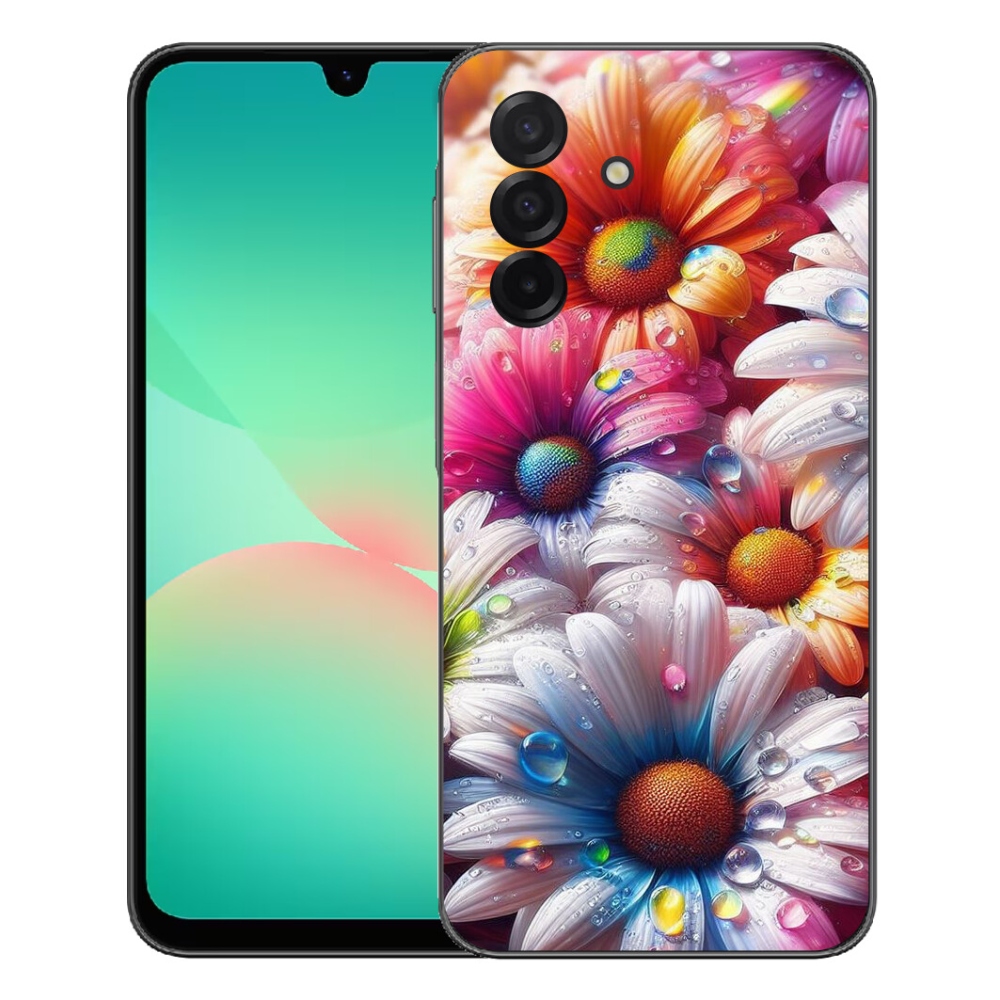 Gélový kryt mmCase na Samsung Galaxy A27 5G - farebné margaréty