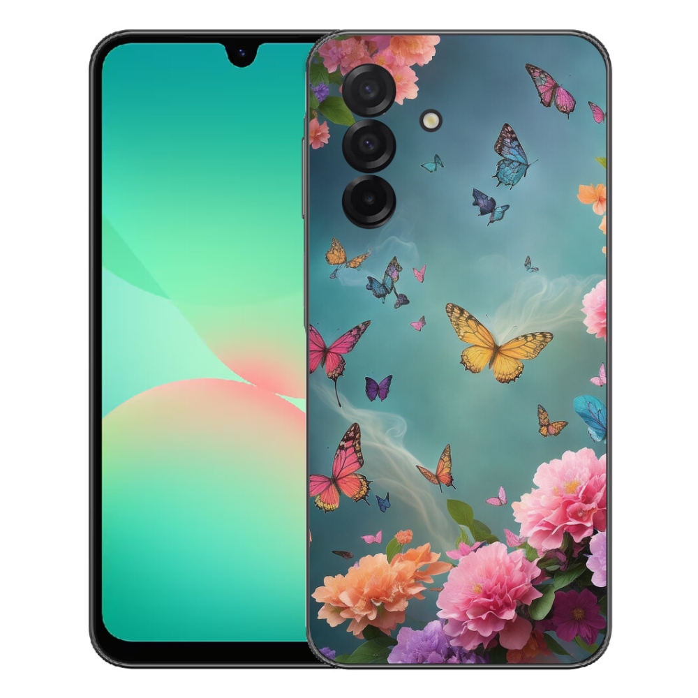 Gélový kryt mmCase na Samsung Galaxy A27 5G - farebné kvety a motýle