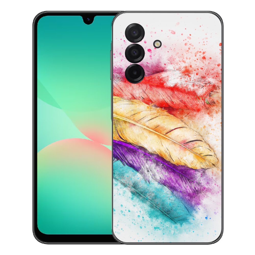 Gélový kryt mmCase na Samsung Galaxy A27 5G - farebné perie
