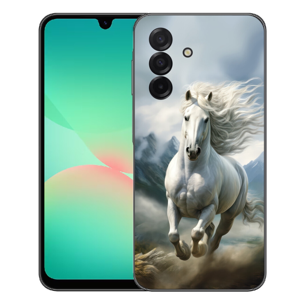 Gélový kryt mmCase na Samsung Galaxy A27 5G - bežiaci biely kôň 3