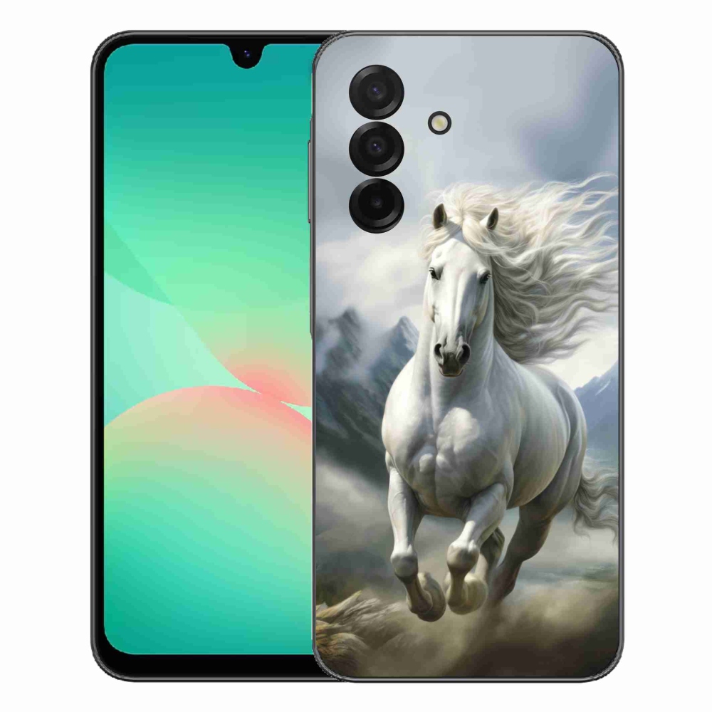 Gélový kryt mmCase na Samsung Galaxy A27 5G - bežiaci biely kôň 3