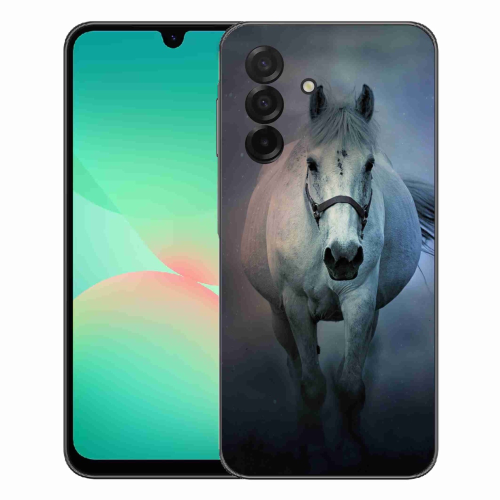 Gélový kryt mmCase na Samsung Galaxy A27 5G - bežiaci biely kôň