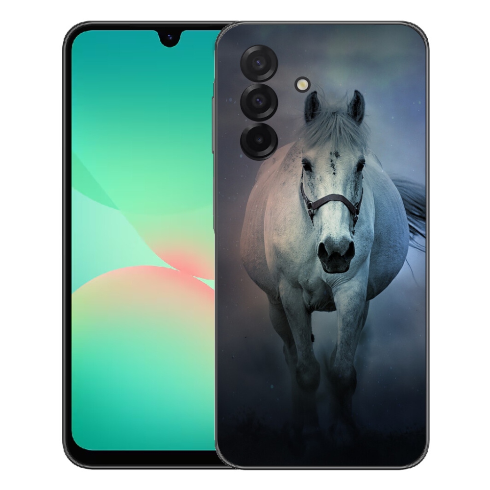 Gélový kryt mmCase na Samsung Galaxy A27 5G - bežiaci biely kôň