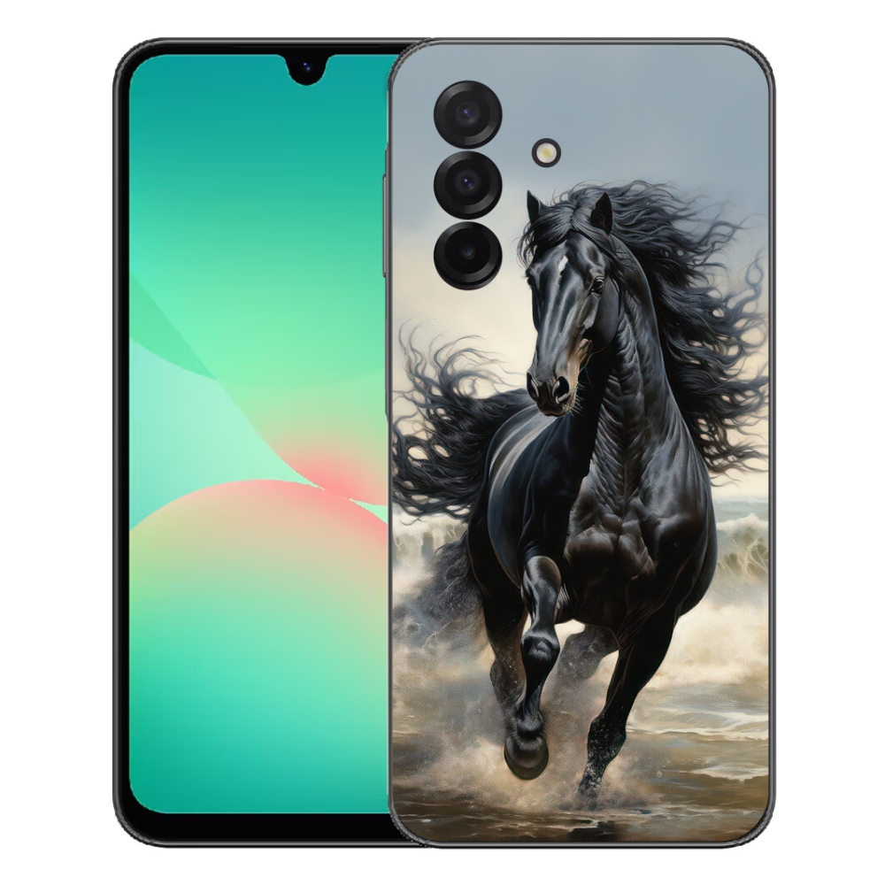 Gélový kryt mmCase na Samsung Galaxy A27 5G - bežiaci čierny kôň
