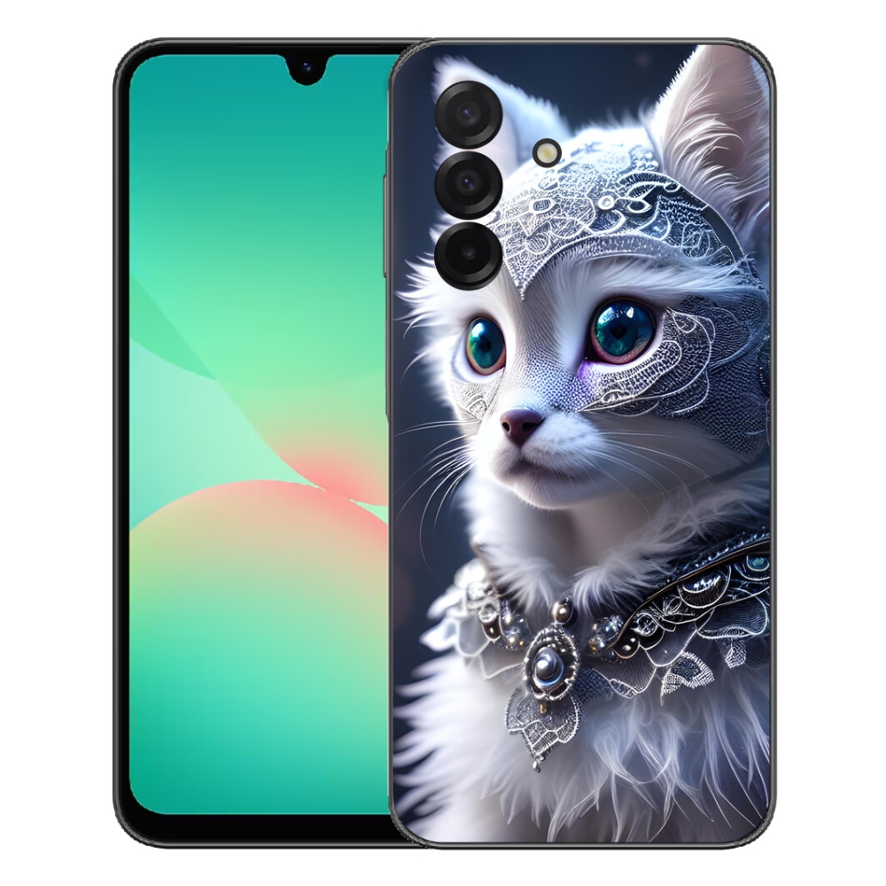 Gélový kryt mmCase na Samsung Galaxy A27 5G - biela mačka