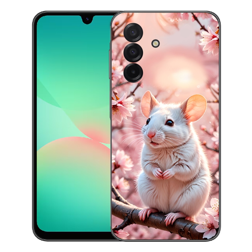 Gélový kryt mmCase na Samsung Galaxy A27 5G - biela myš na vetve