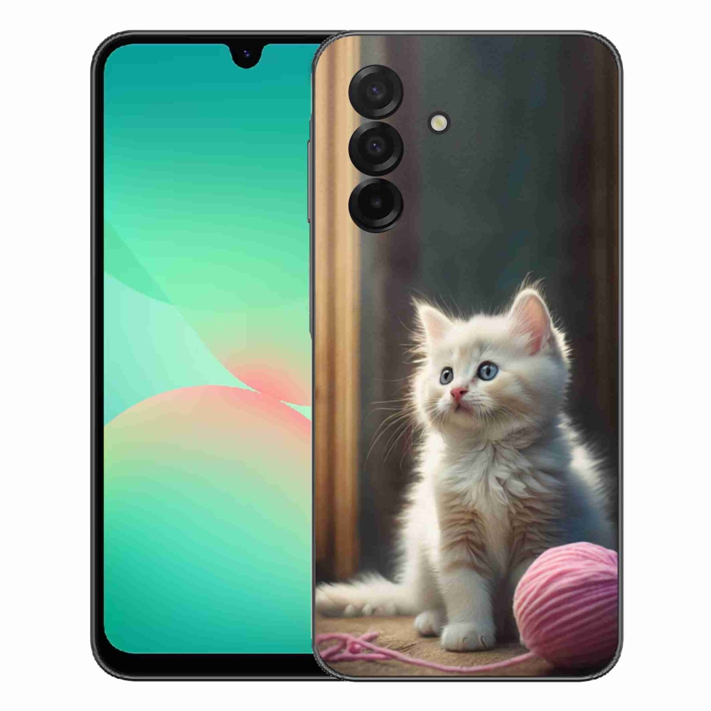 Gélový kryt mmCase na Samsung Galaxy A27 5G - biele mačiatko 2