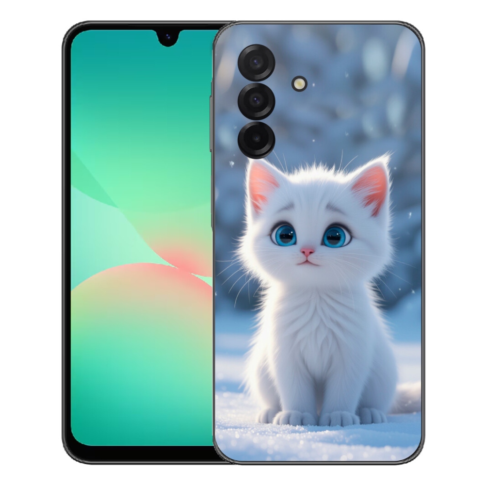 Gélový kryt mmCase na Samsung Galaxy A27 5G - biele mačiatko 3