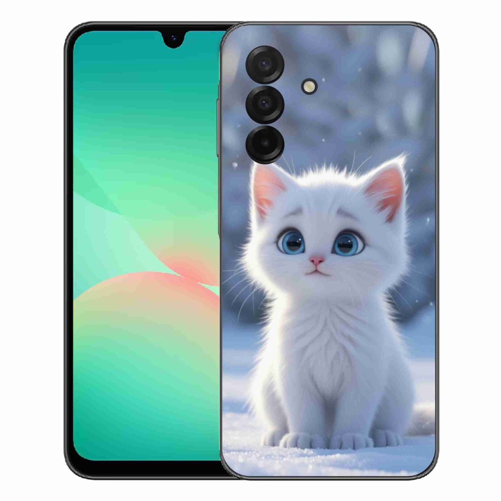 Gélový kryt mmCase na Samsung Galaxy A27 5G - biele mačiatko 3