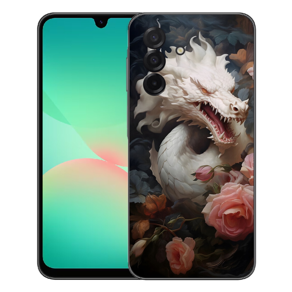 Gélový kryt mmCase na Samsung Galaxy A27 5G - biely drak