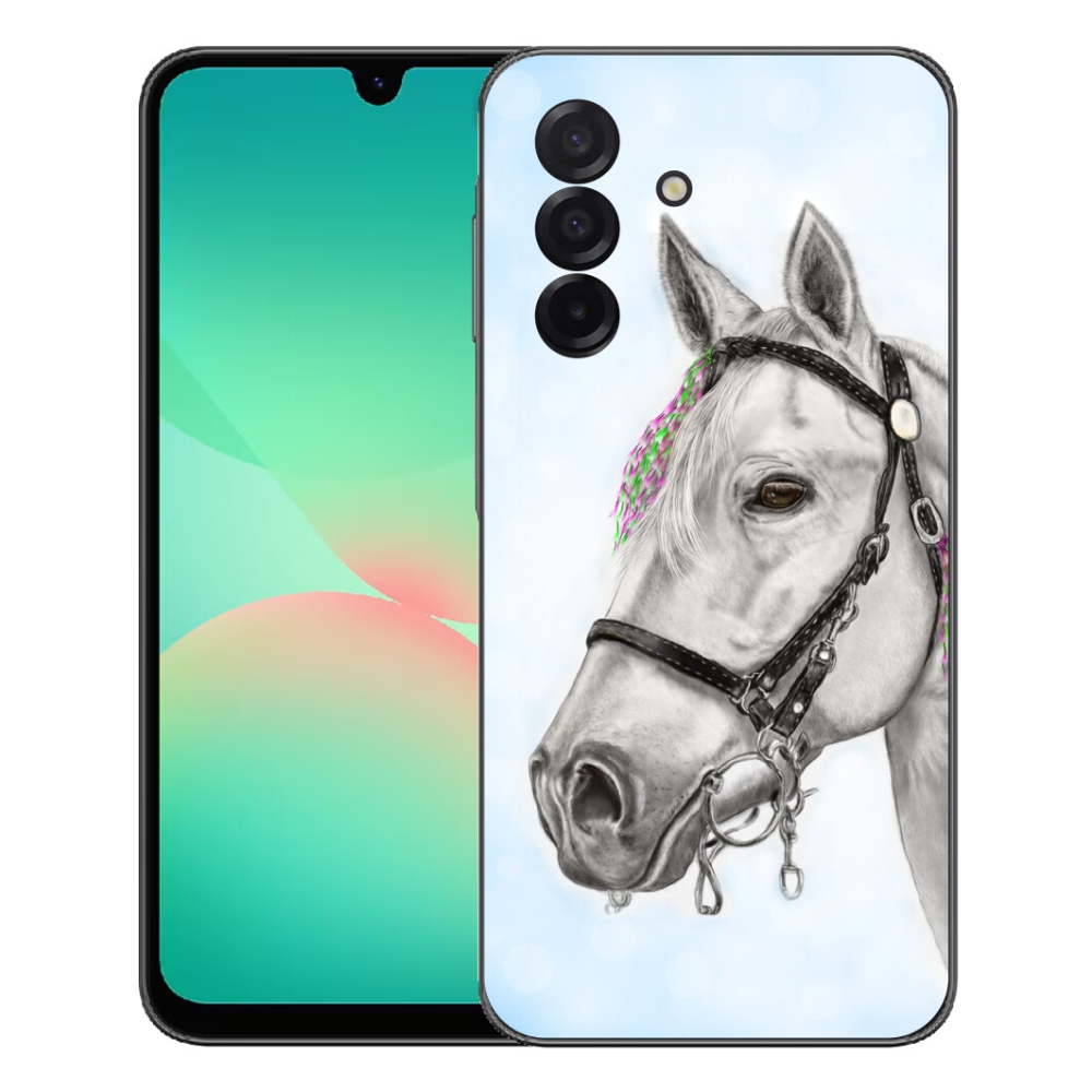 Gélový kryt mmCase na Samsung Galaxy A27 5G - biely kôň 1