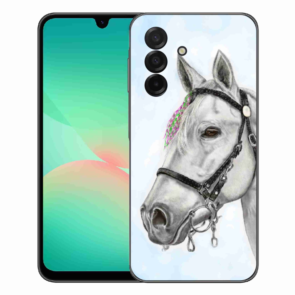 Gélový kryt mmCase na Samsung Galaxy A27 5G - biely kôň 1