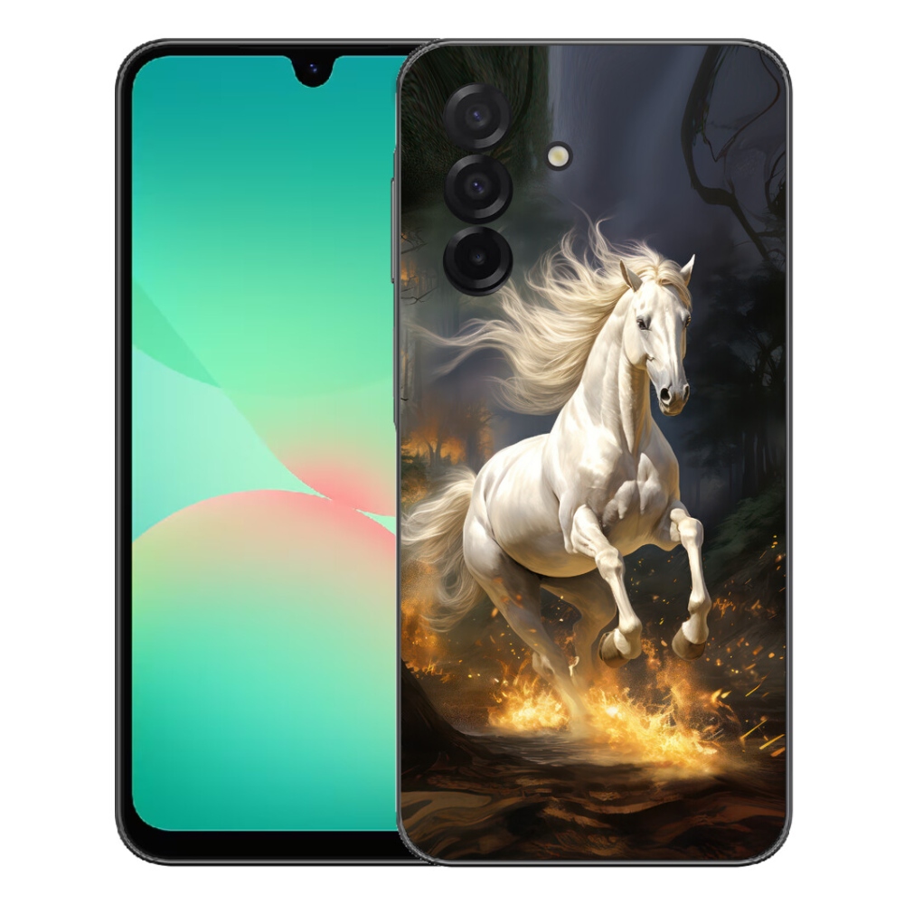 Gélový kryt mmCase na Samsung Galaxy A27 5G - biely kôň 2
