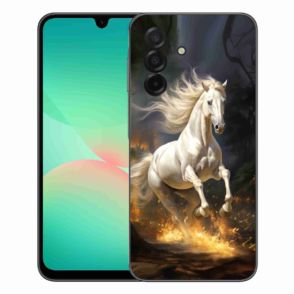 Gélový kryt mmCase na Samsung Galaxy A27 5G - biely kôň 2