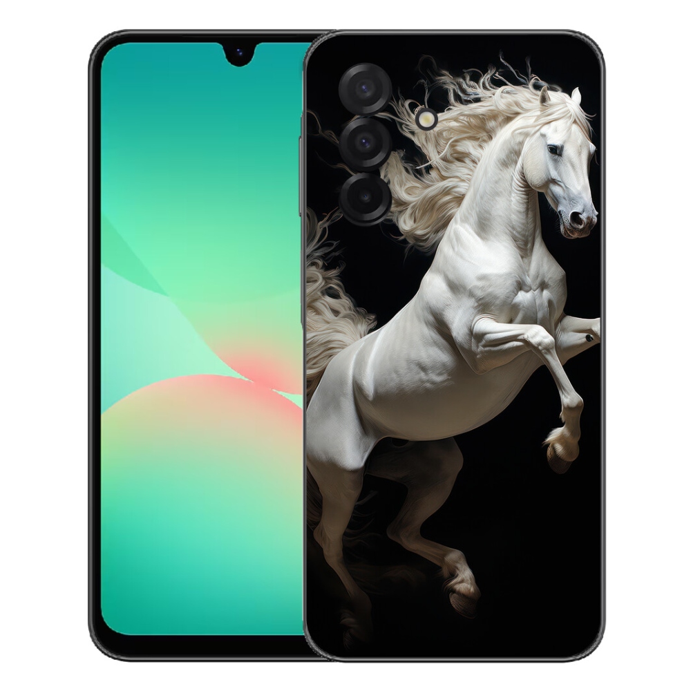 Gélový kryt mmCase na Samsung Galaxy A27 5G - biely kôň 4