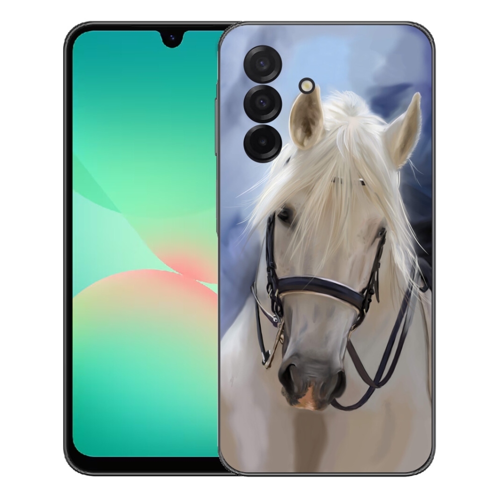 Gélový kryt mmCase na Samsung Galaxy A27 5G - biely kôň