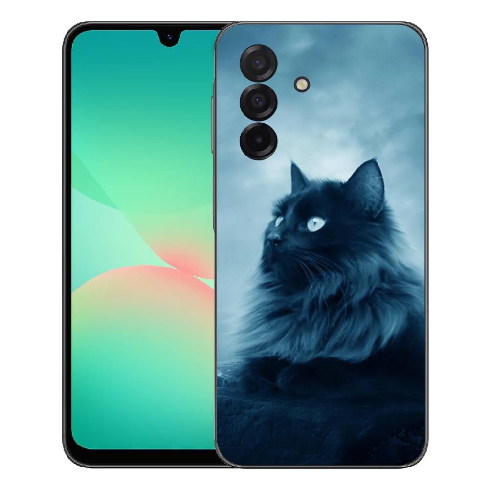 Gélový kryt mmCase na Samsung Galaxy A27 5G - čierna mačka 1