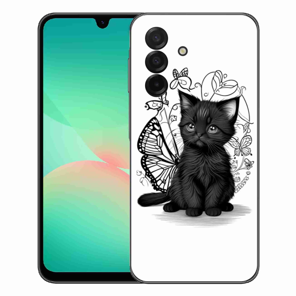 Gélový kryt mmCase na Samsung Galaxy A27 5G - čierne mačiatko