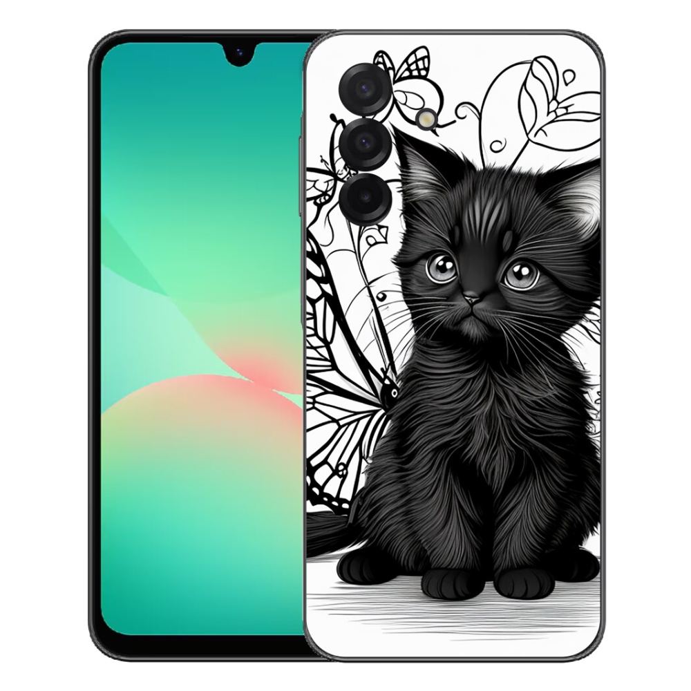 Gélový kryt mmCase na Samsung Galaxy A27 5G - čierne mačiatko