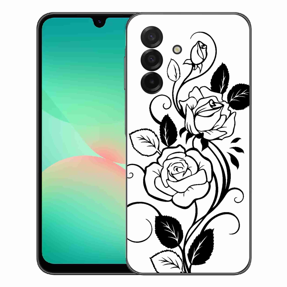 Gélový kryt mmCase na Samsung Galaxy A27 5G - čiernobiela ruža