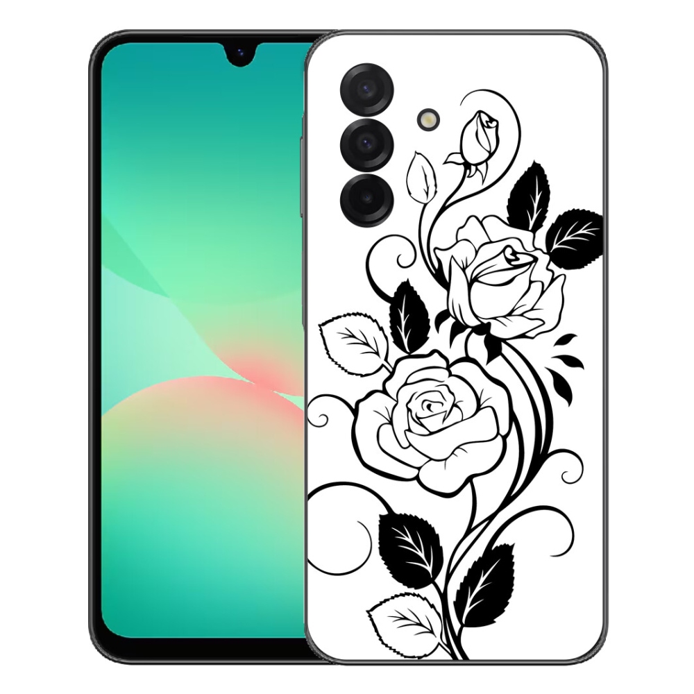 Gélový kryt mmCase na Samsung Galaxy A27 5G - čiernobiela ruža