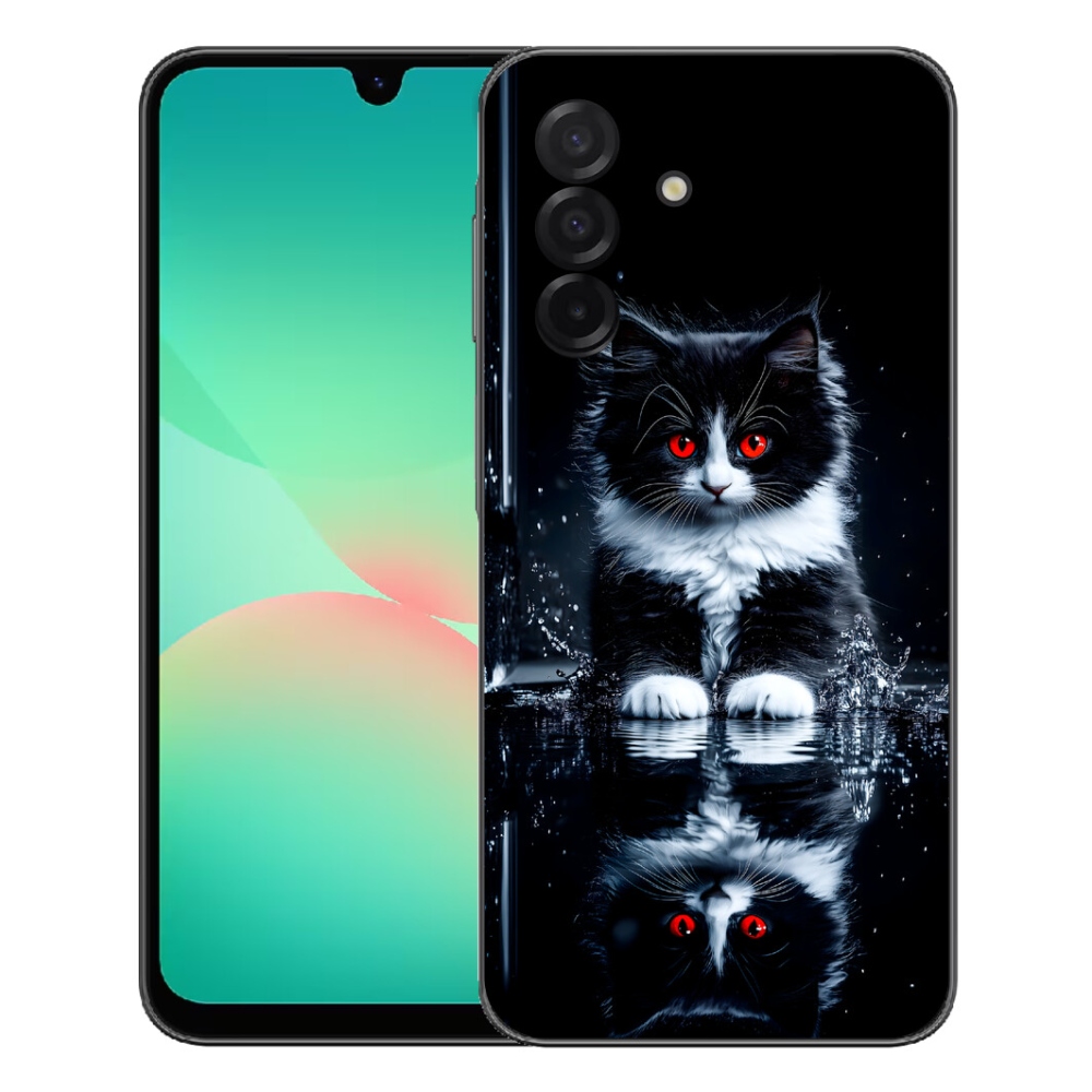 Gélový kryt mmCase na Samsung Galaxy A27 5G - čiernobiele mačiatko