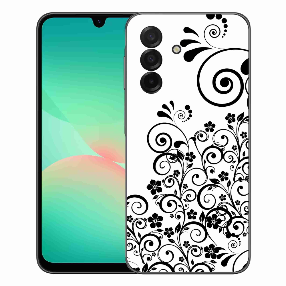 Gélový kryt mmCase na Samsung Galaxy A27 5G - čiernobiele kvetinové vzory