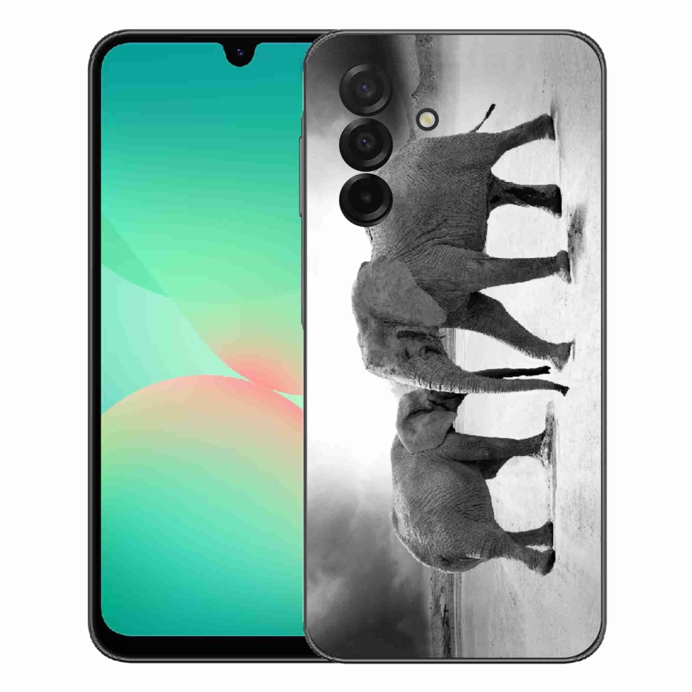 Gélový kryt mmCase na Samsung Galaxy A27 5G - čiernobieli slony