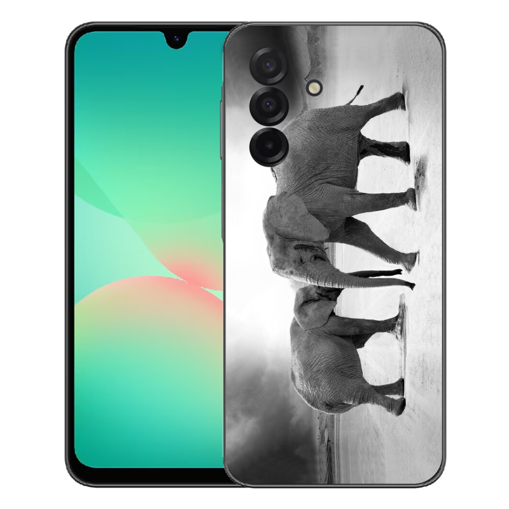 Gélový kryt mmCase na Samsung Galaxy A27 5G - čiernobieli slony