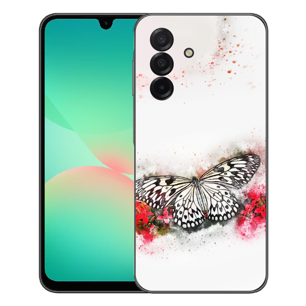 Gélový kryt mmCase na Samsung Galaxy A27 5G - čiernobiely motýľ