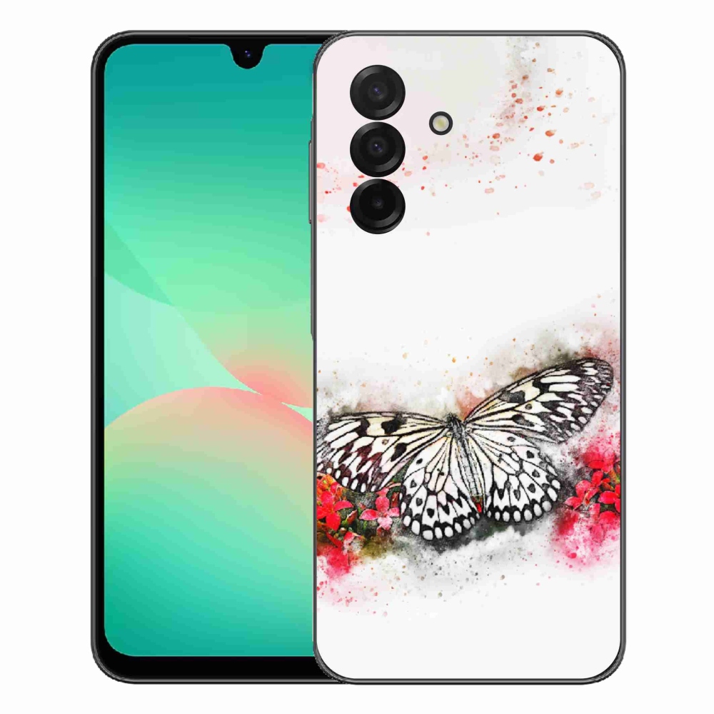 Gélový kryt mmCase na Samsung Galaxy A27 5G - čiernobiely motýľ