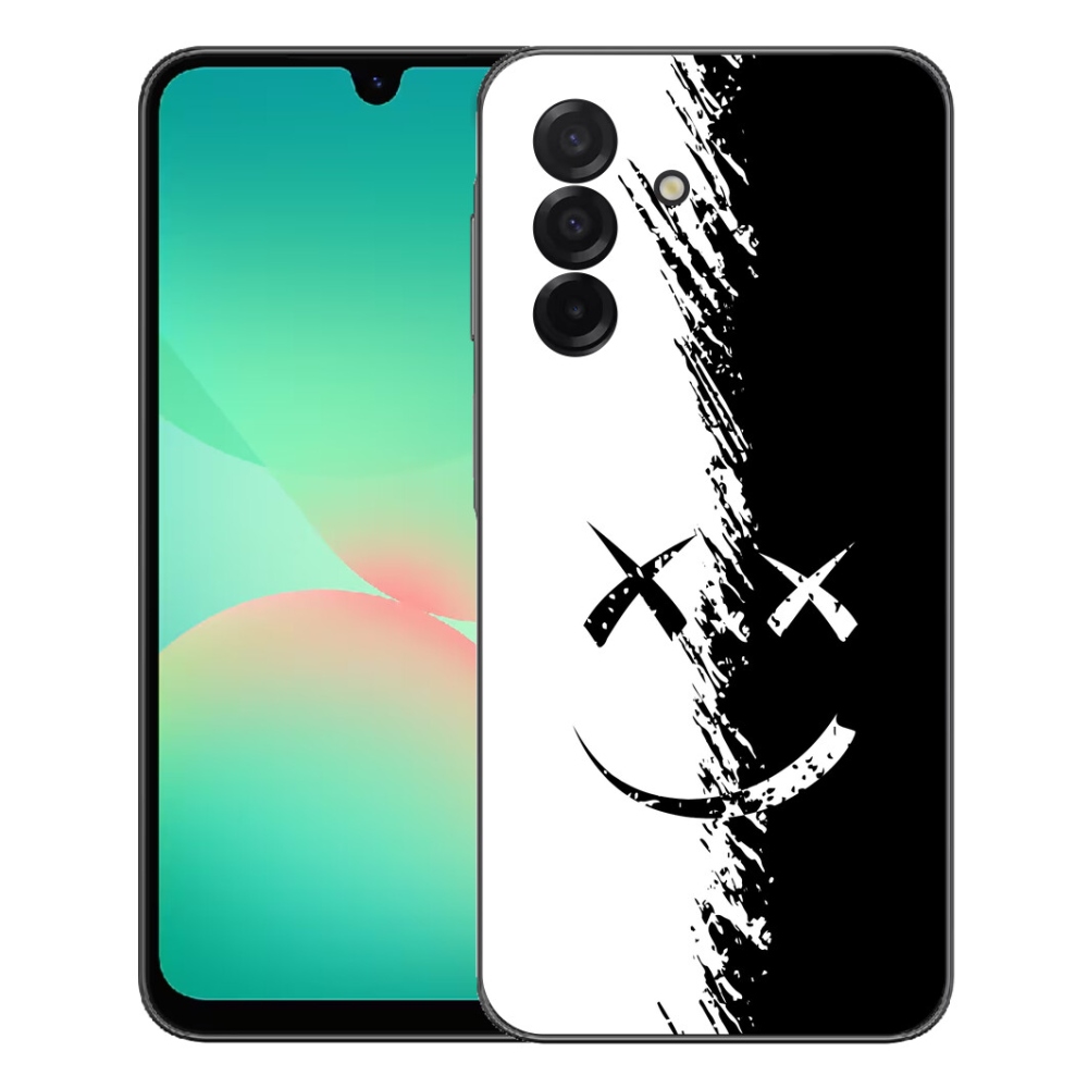 Gélový kryt mmCase na Samsung Galaxy A27 5G - čiernobiely smajlík