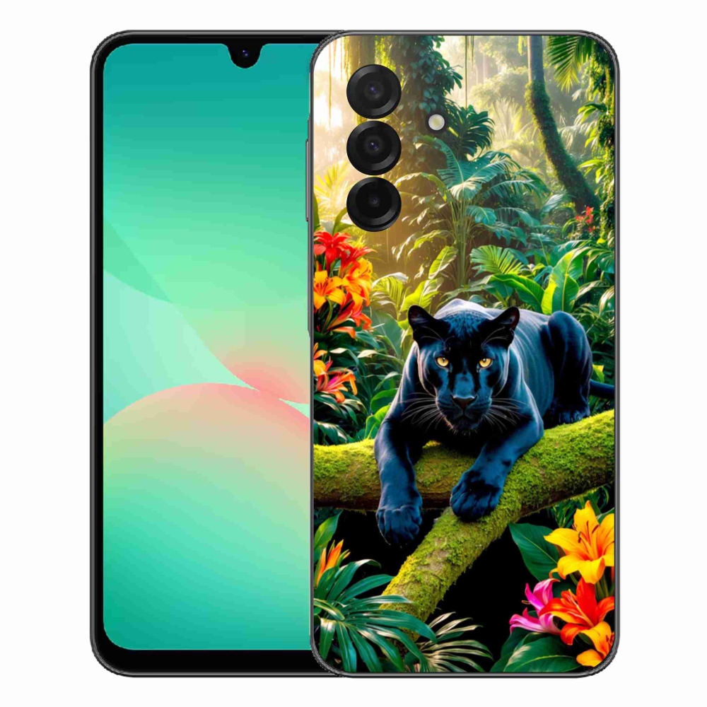 Gélový kryt mmCase na Samsung Galaxy A27 5G - čierny panter v džungli