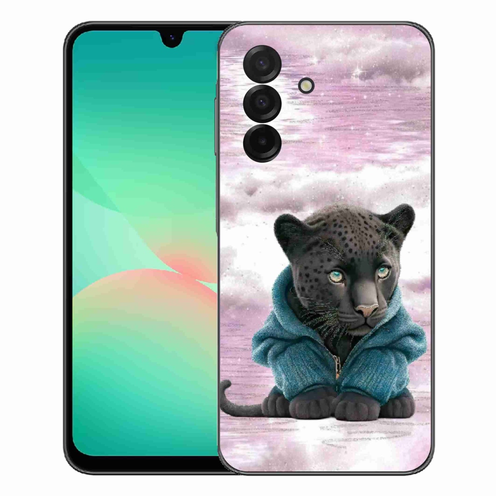 Gélový kryt mmCase na Samsung Galaxy A27 5G - čierny panter vo svetri