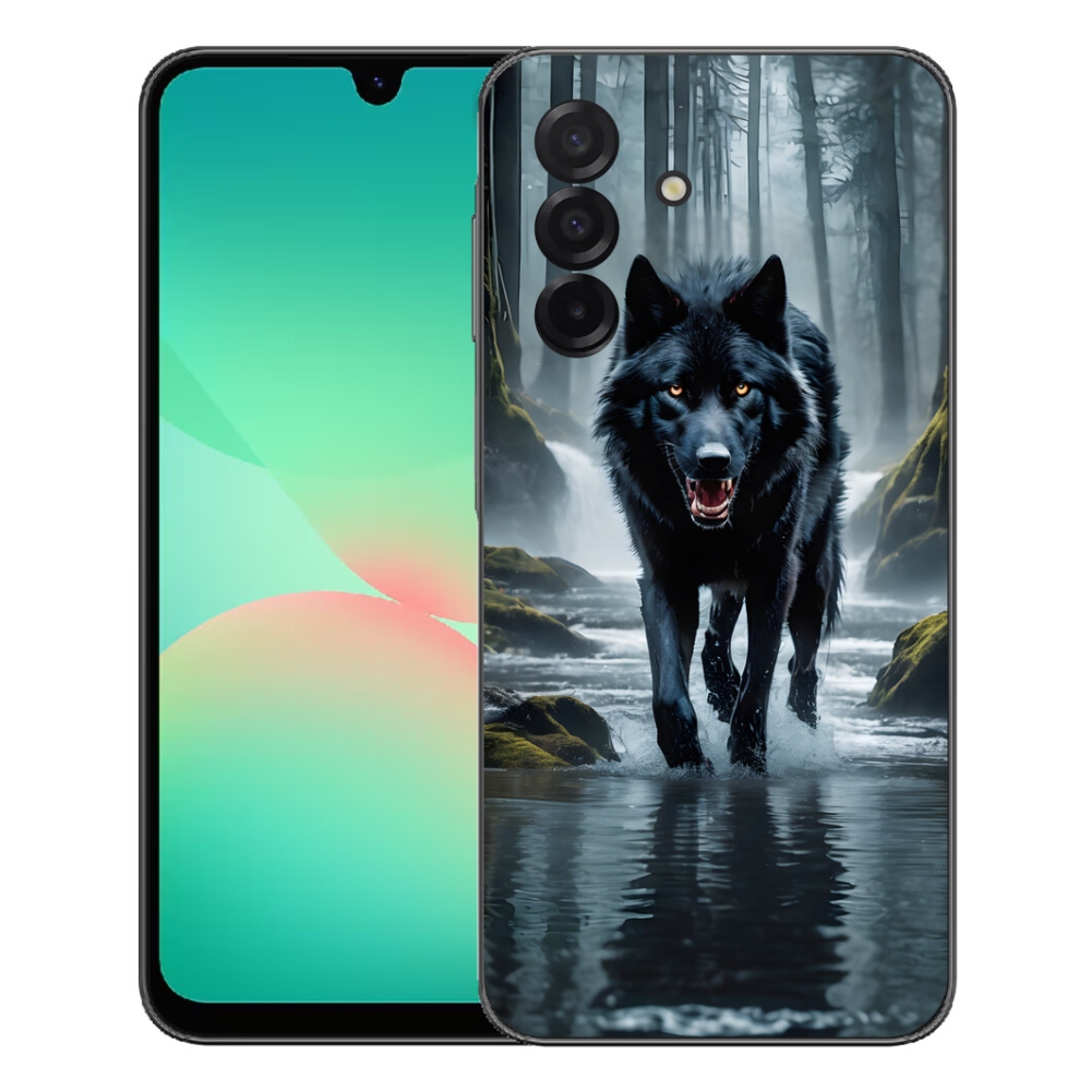 Gélový kryt mmCase na Samsung Galaxy A27 5G - čierny vlk