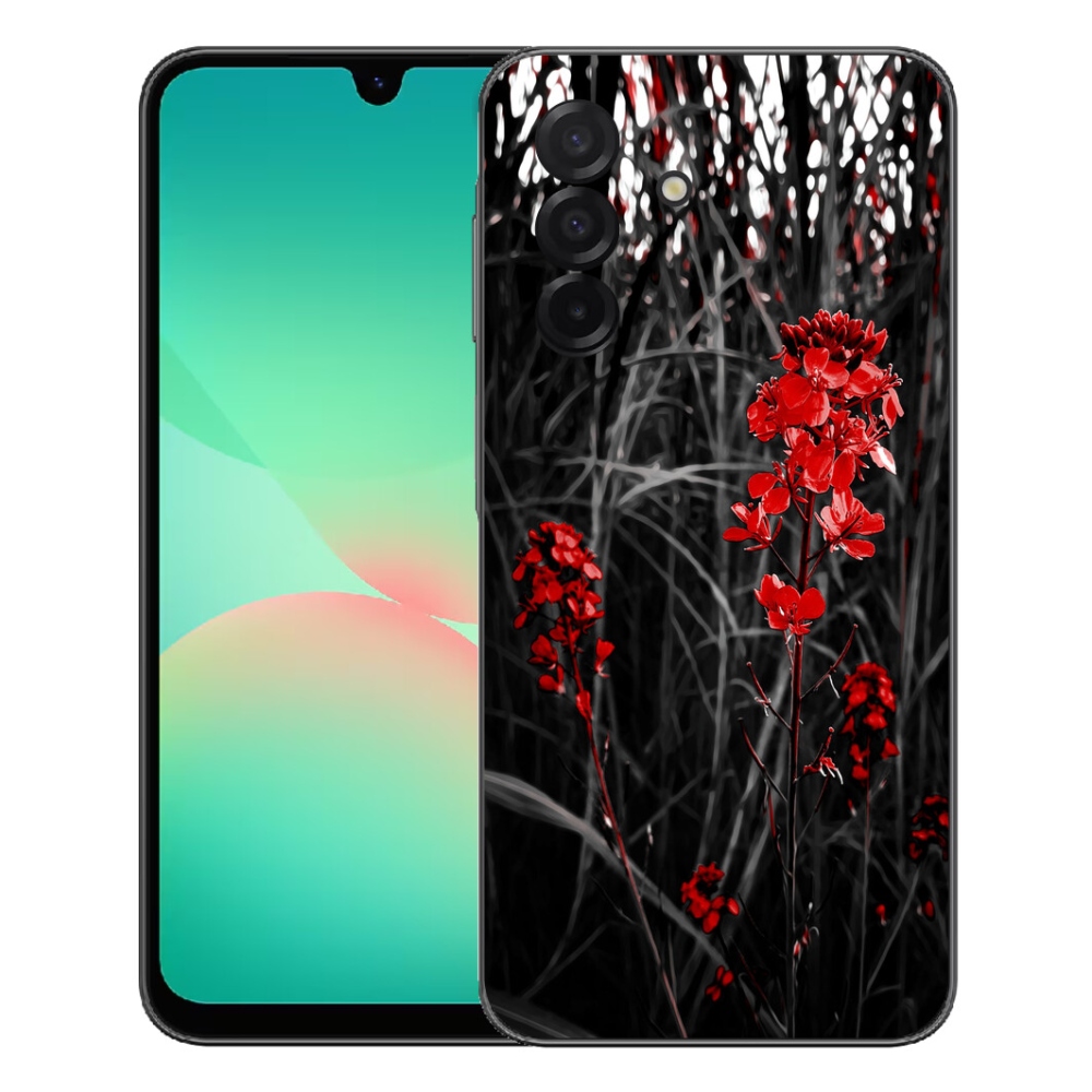 Gélový kryt mmCase na Samsung Galaxy A27 5G - červená rastlina