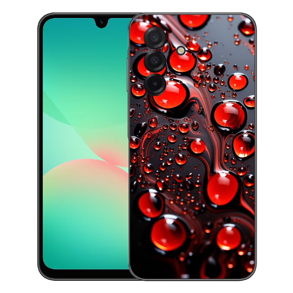 Gélový kryt mmCase na Samsung Galaxy A27 5G - červené kvapky 2