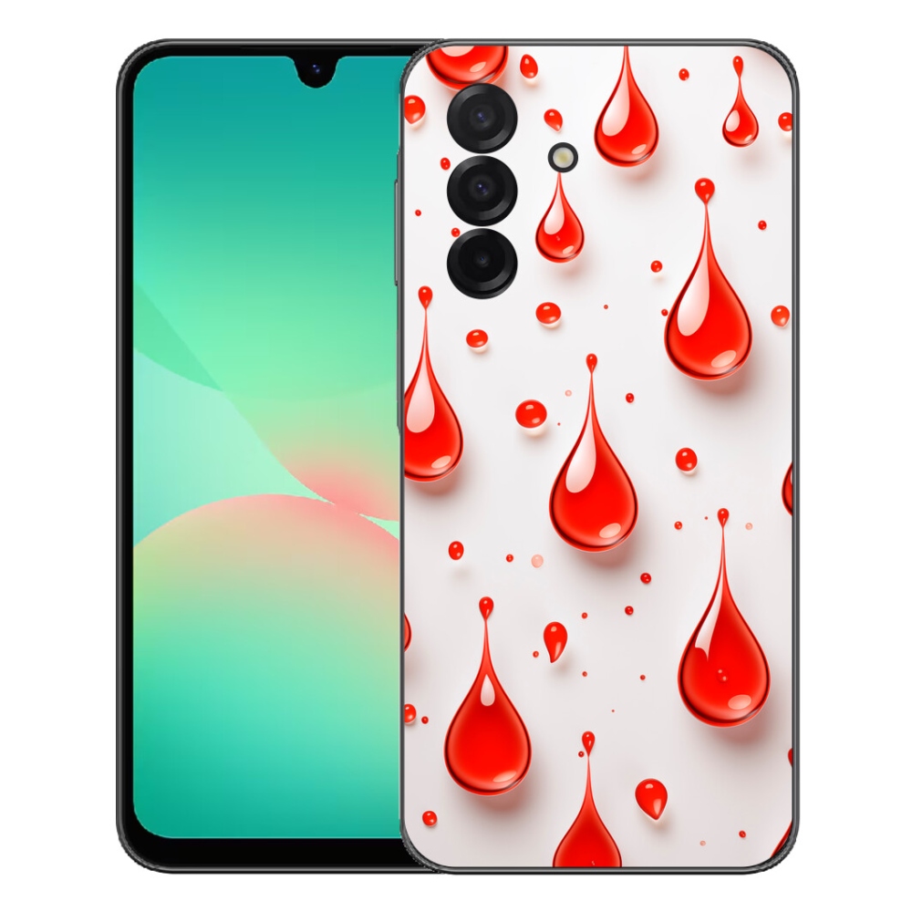 Gélový kryt mmCase na Samsung Galaxy A27 5G - červené kvapky