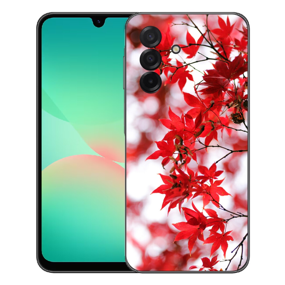 Gélový kryt mmCase na Samsung Galaxy A27 5G - červené listy