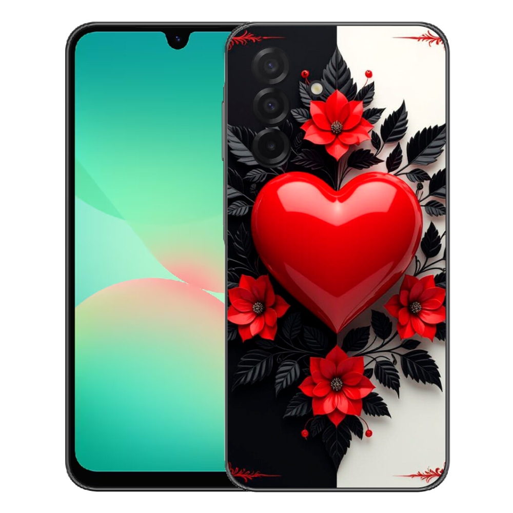 Gélový kryt mmCase na Samsung Galaxy A27 5G - červené srdce