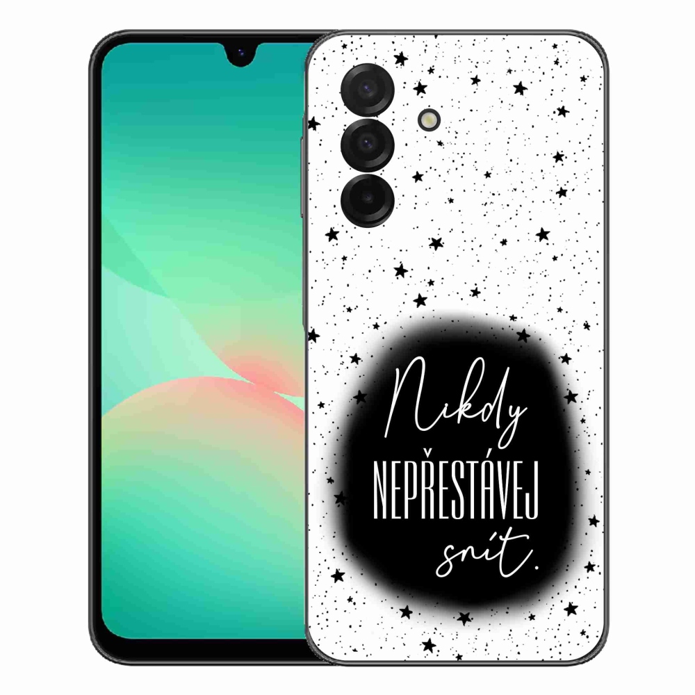 Gélový kryt mmCase na Samsung Galaxy A27 5G - citát 1 čiernobiele pozadie